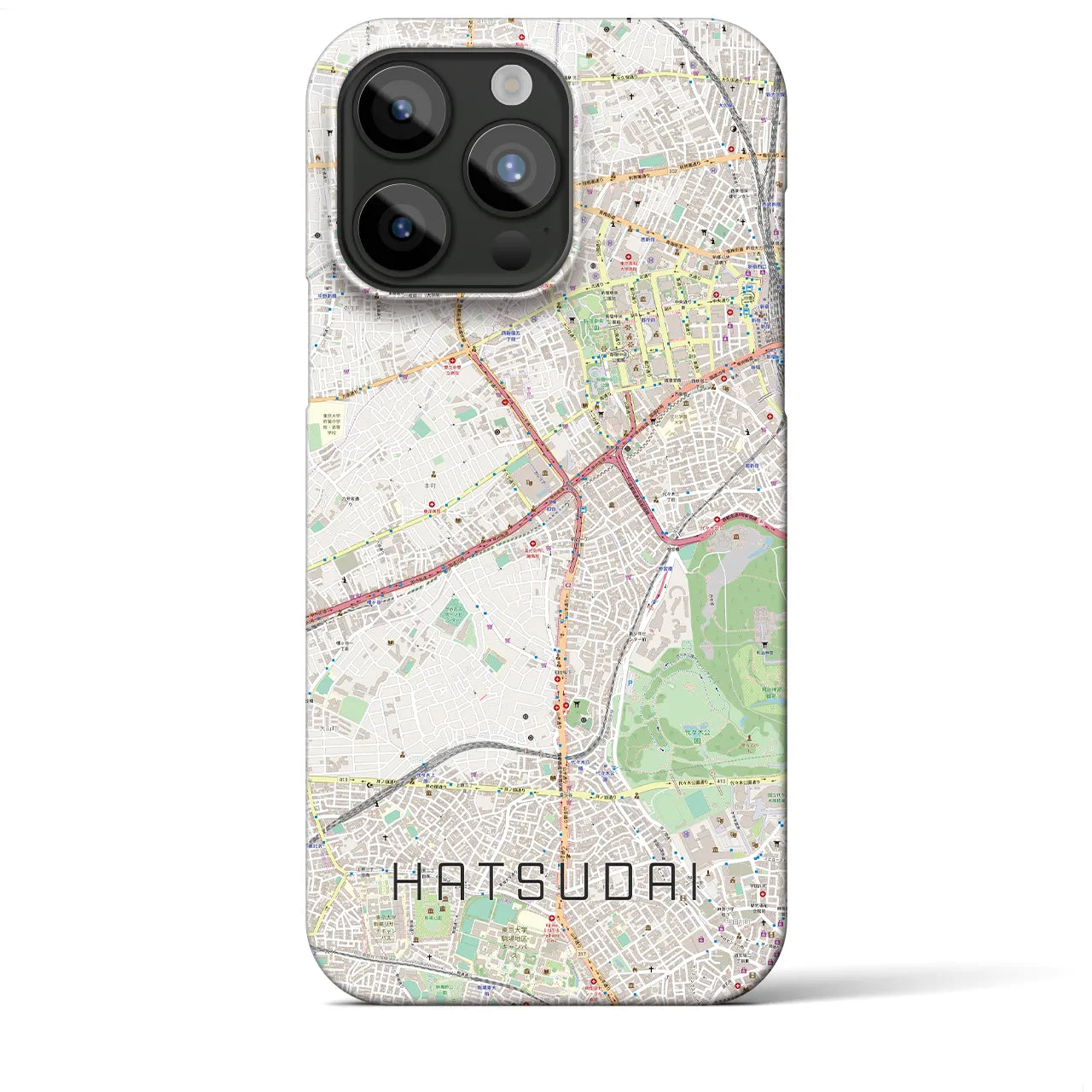 【初台(東京都)】地図柄iPhoneケース(バックカバータイプ)