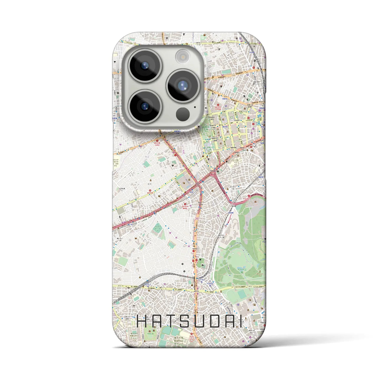 【初台(東京都)】地図柄iPhoneケース(バックカバータイプ)
