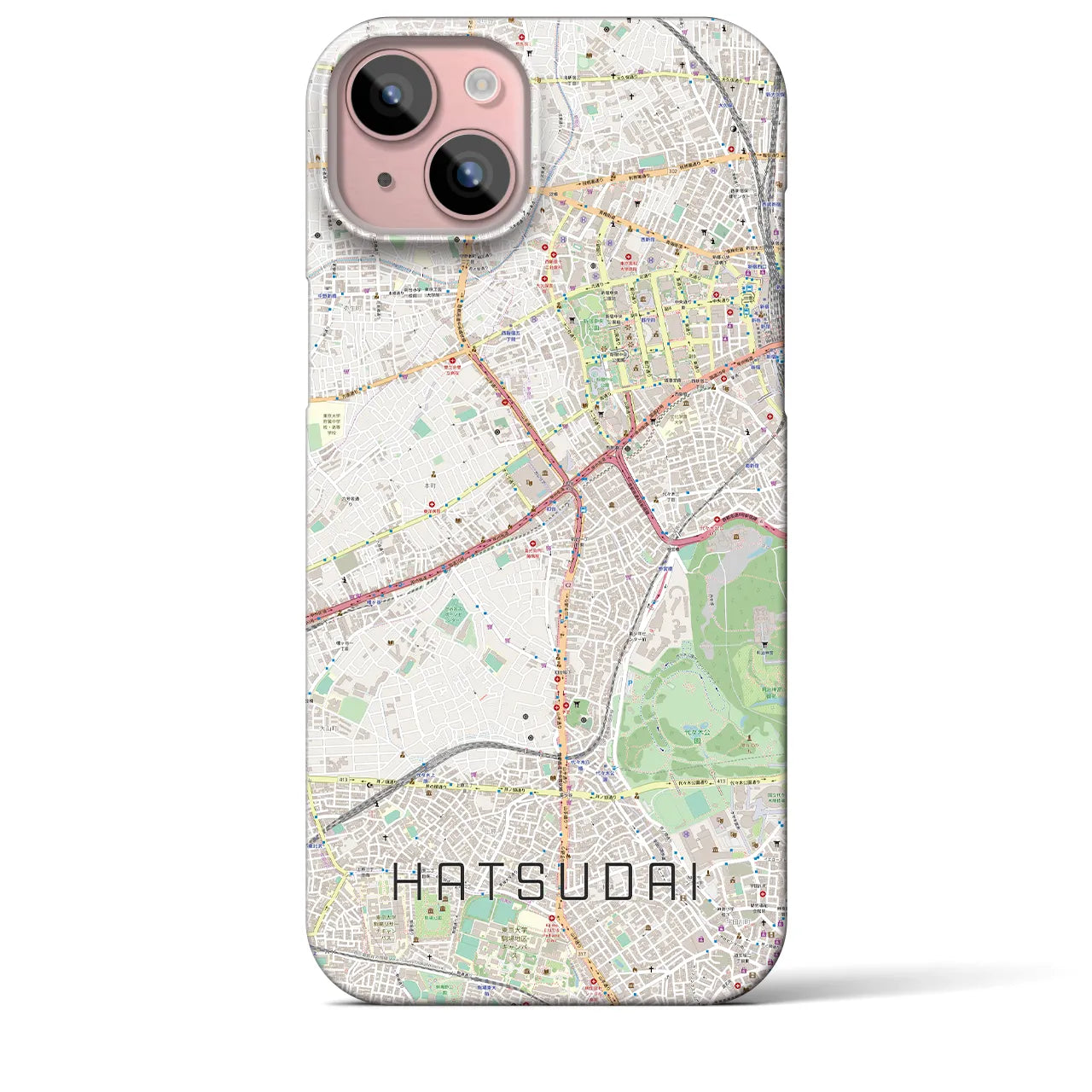 【初台(東京都)】地図柄iPhoneケース(バックカバータイプ)