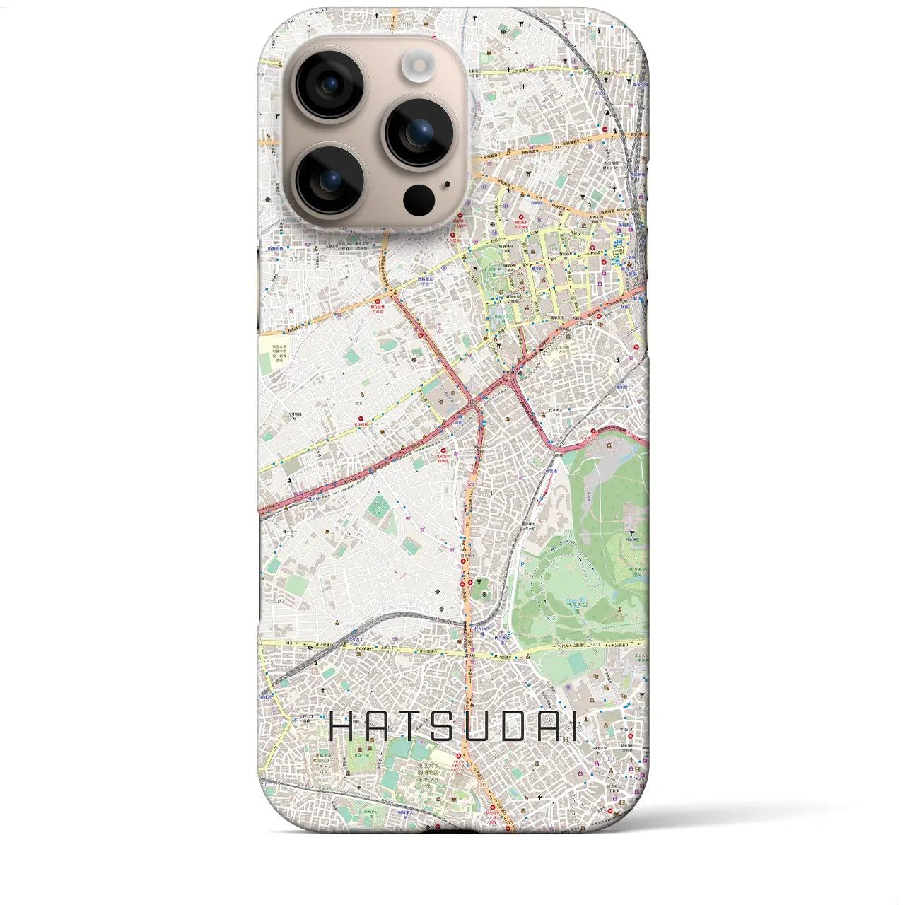 【初台(東京都)】地図柄iPhoneケース(バックカバータイプ)