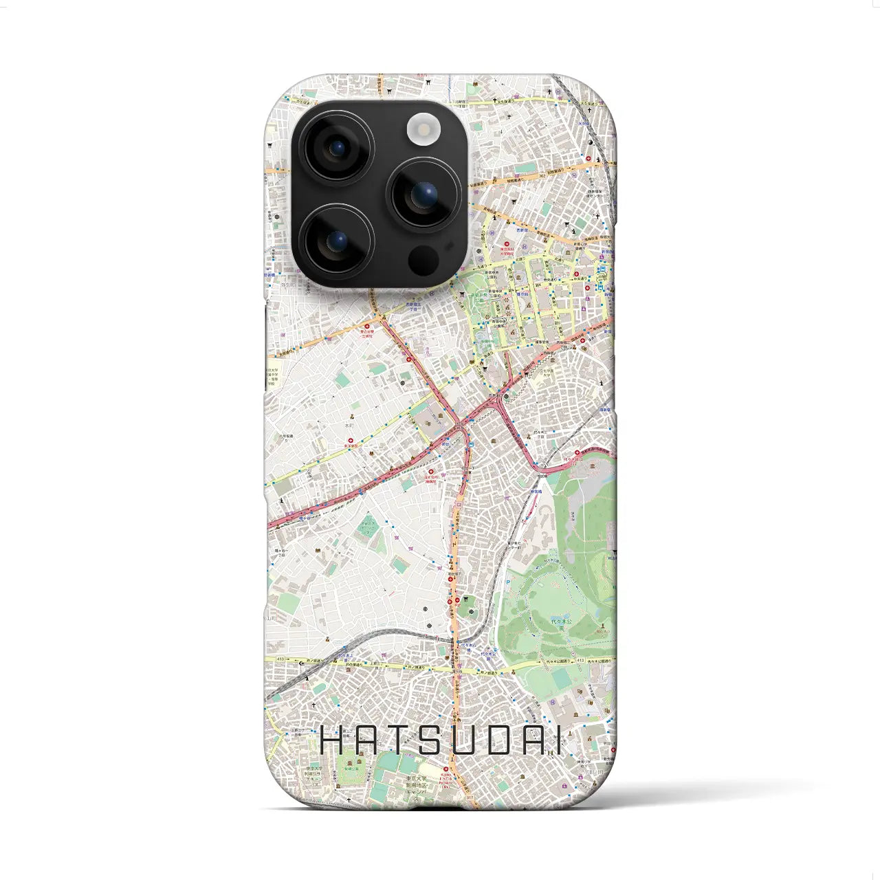 【初台(東京都)】地図柄iPhoneケース(バックカバータイプ)