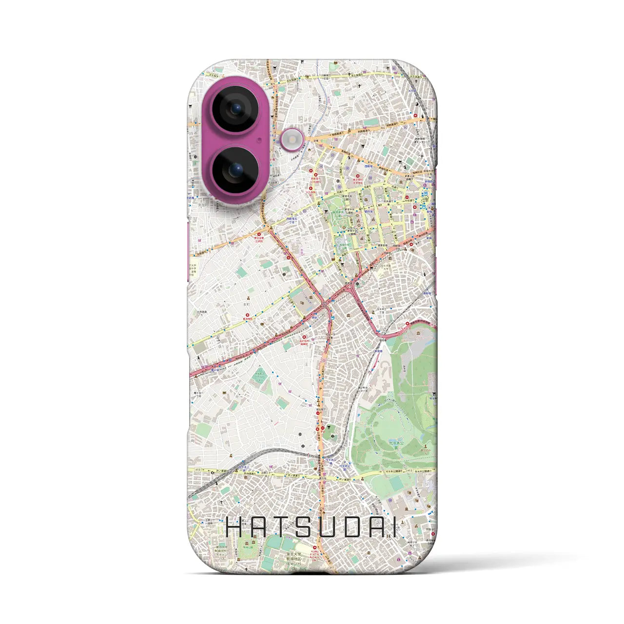 【初台(東京都)】地図柄iPhoneケース(バックカバータイプ)