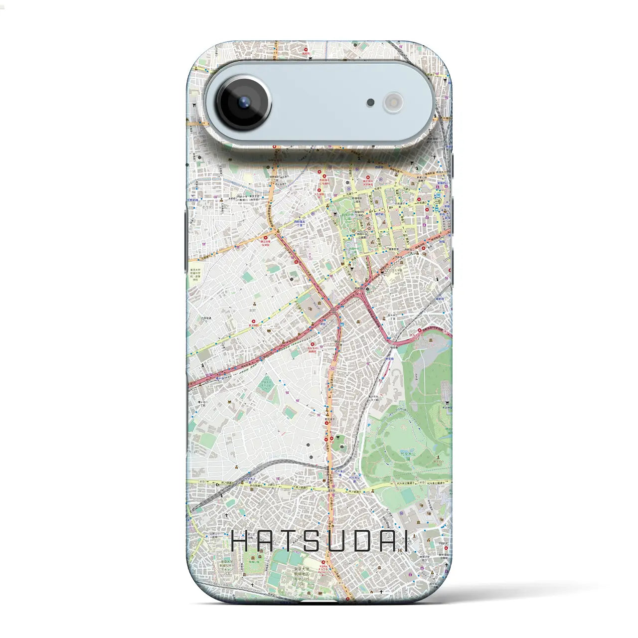 【初台(東京都)】地図柄iPhoneケース(バックカバータイプ)ナチュラル・iPhone 17 Pro Max 用