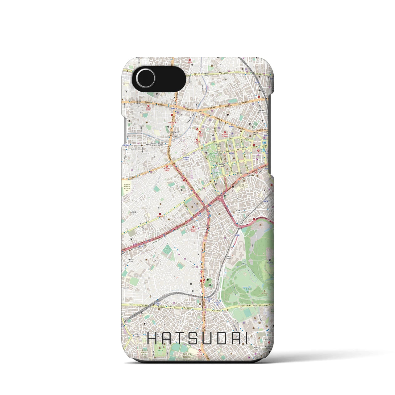 【初台(東京都)】地図柄iPhoneケース(バックカバータイプ)