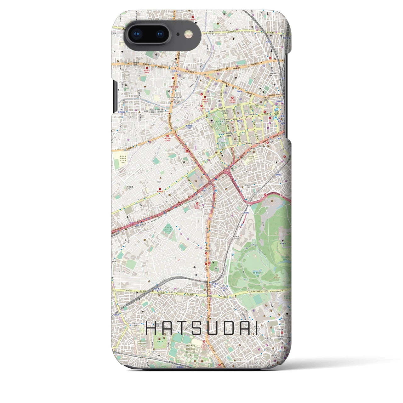 【初台(東京都)】地図柄iPhoneケース(バックカバータイプ)