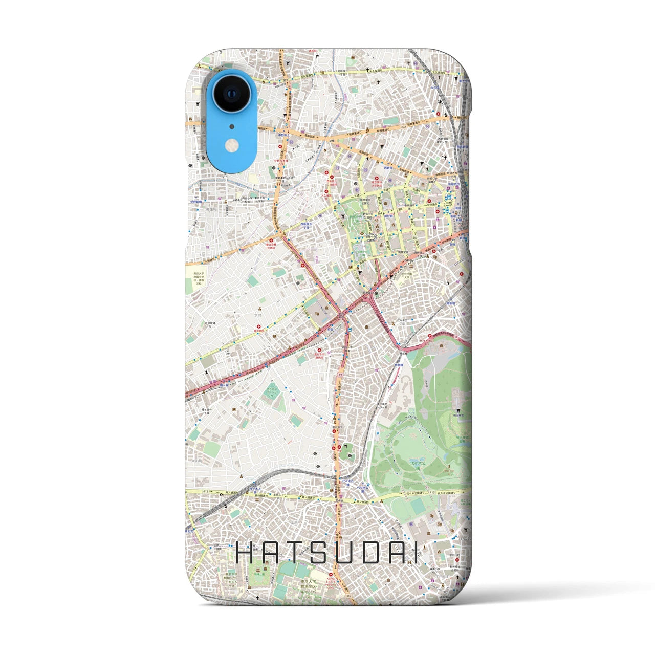 【初台(東京都)】地図柄iPhoneケース(バックカバータイプ)