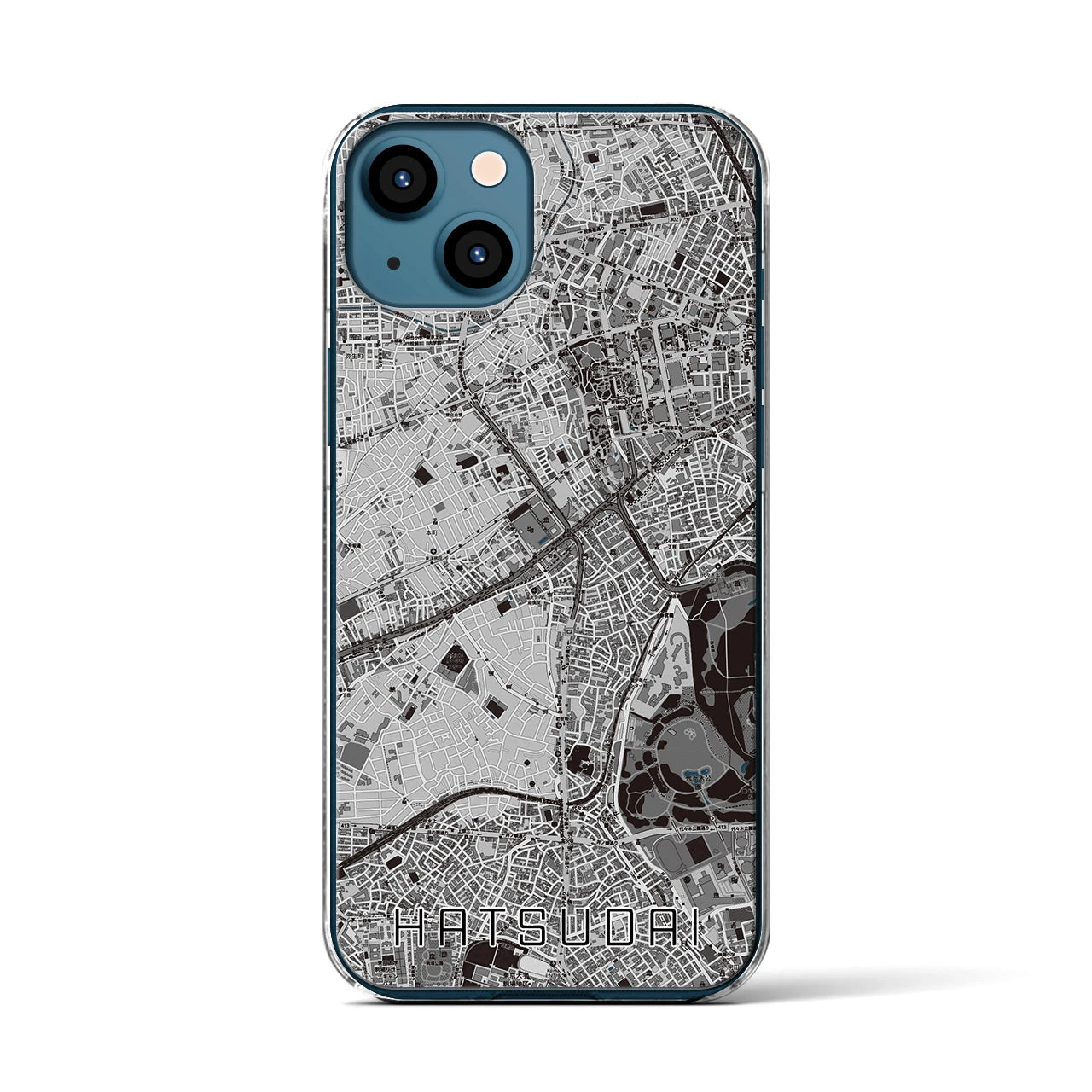 【初台(東京都)】地図柄iPhoneケース(クリアタイプ)