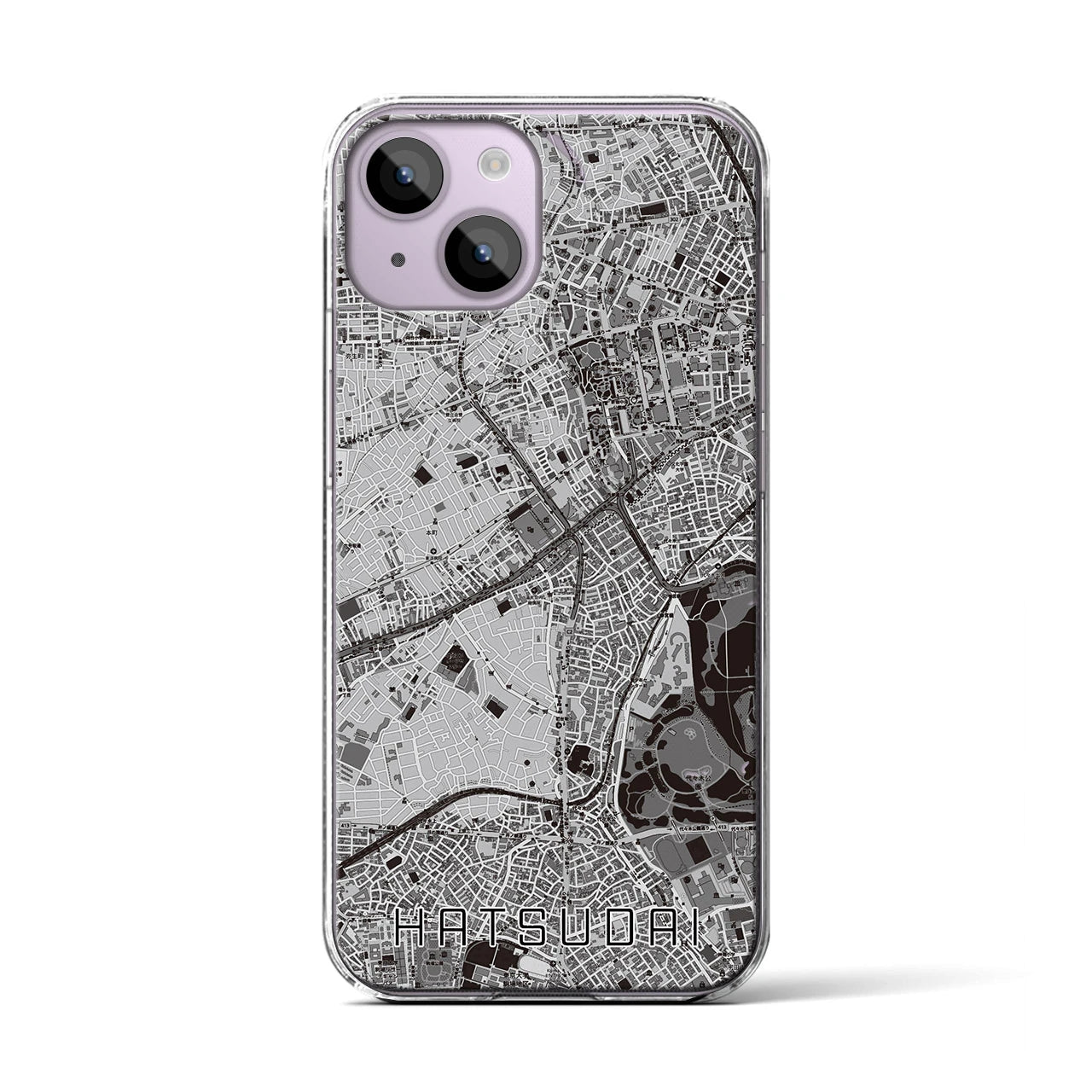 【初台(東京都)】地図柄iPhoneケース(クリアタイプ)