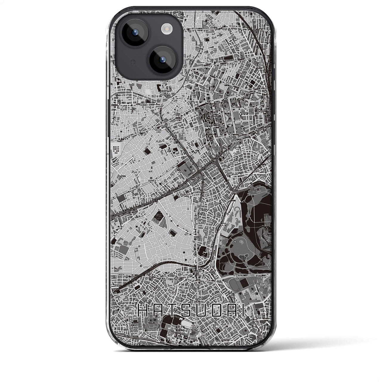 【初台(東京都)】地図柄iPhoneケース(クリアタイプ)