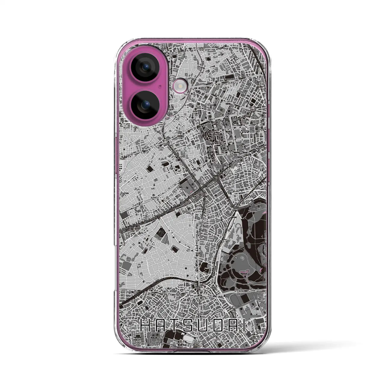 【初台(東京都)】地図柄iPhoneケース(クリアタイプ)