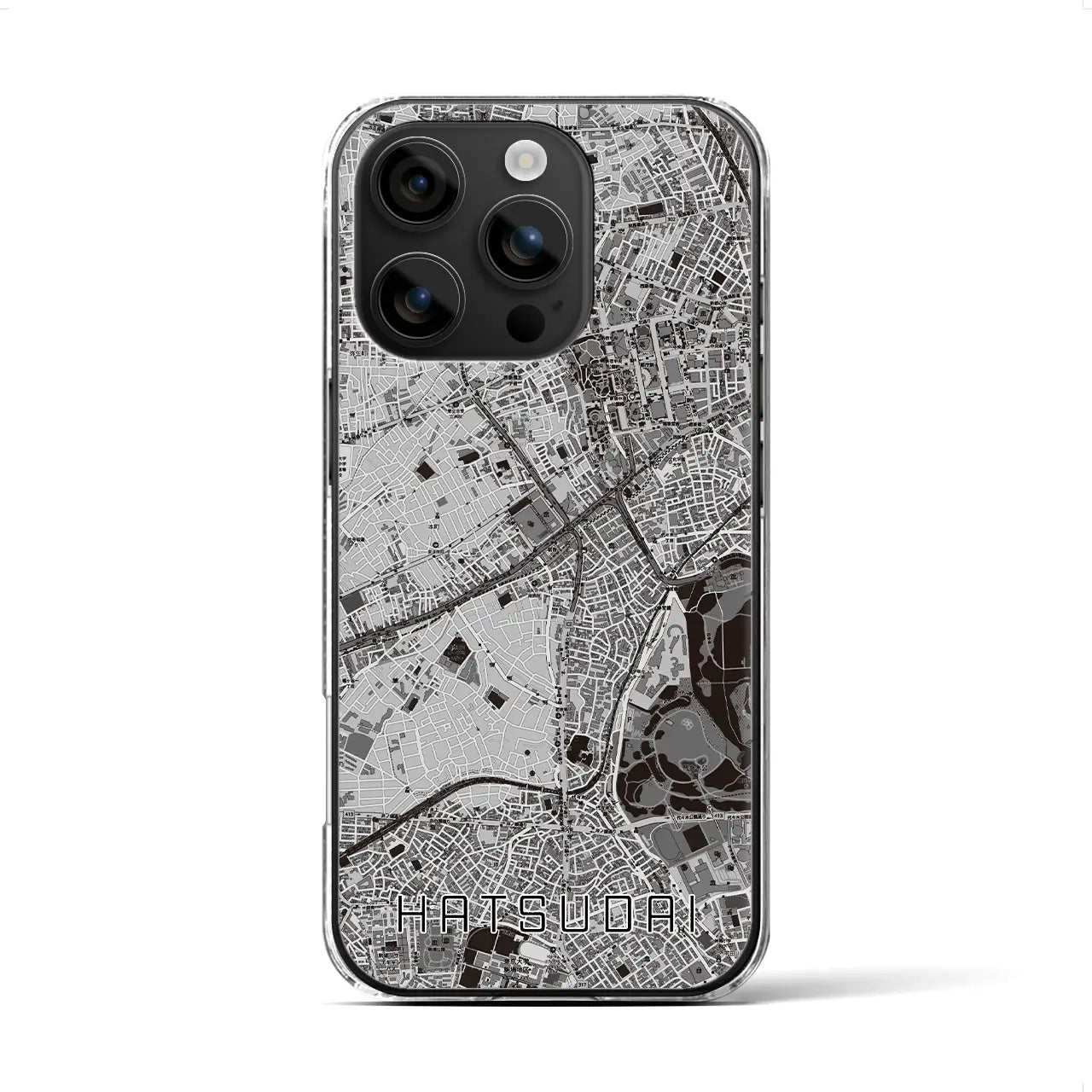 【初台(東京都)】地図柄iPhoneケース(クリアタイプ)
