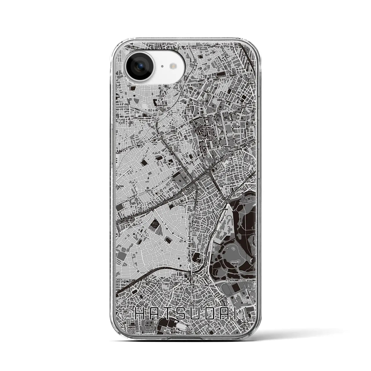 【初台(東京都)】地図柄iPhoneケース(クリアタイプ)