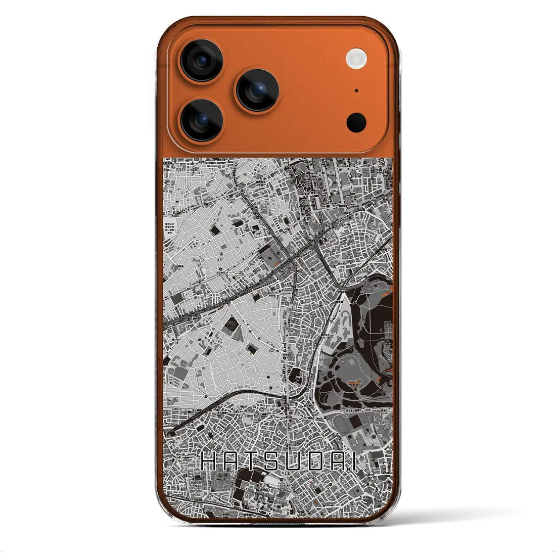 【初台(東京都)】地図柄iPhoneケース(クリアタイプ)