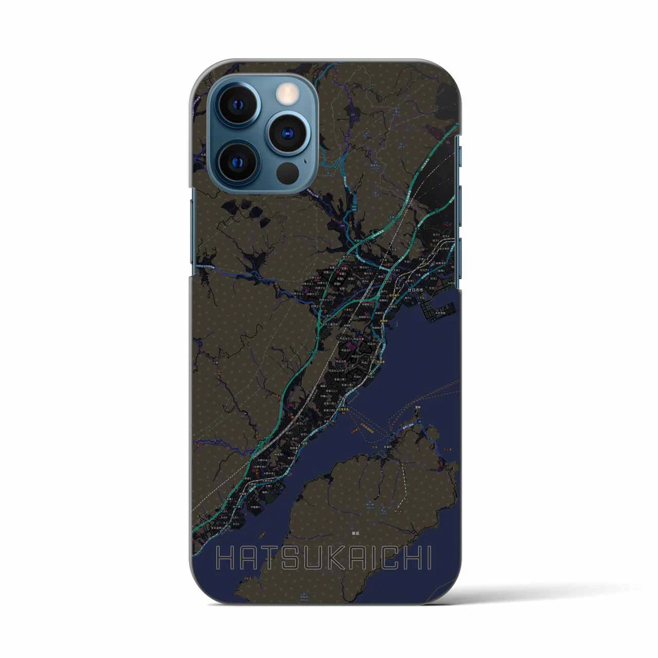 【廿日市(広島県)】地図柄iPhoneケース(バックカバータイプ)