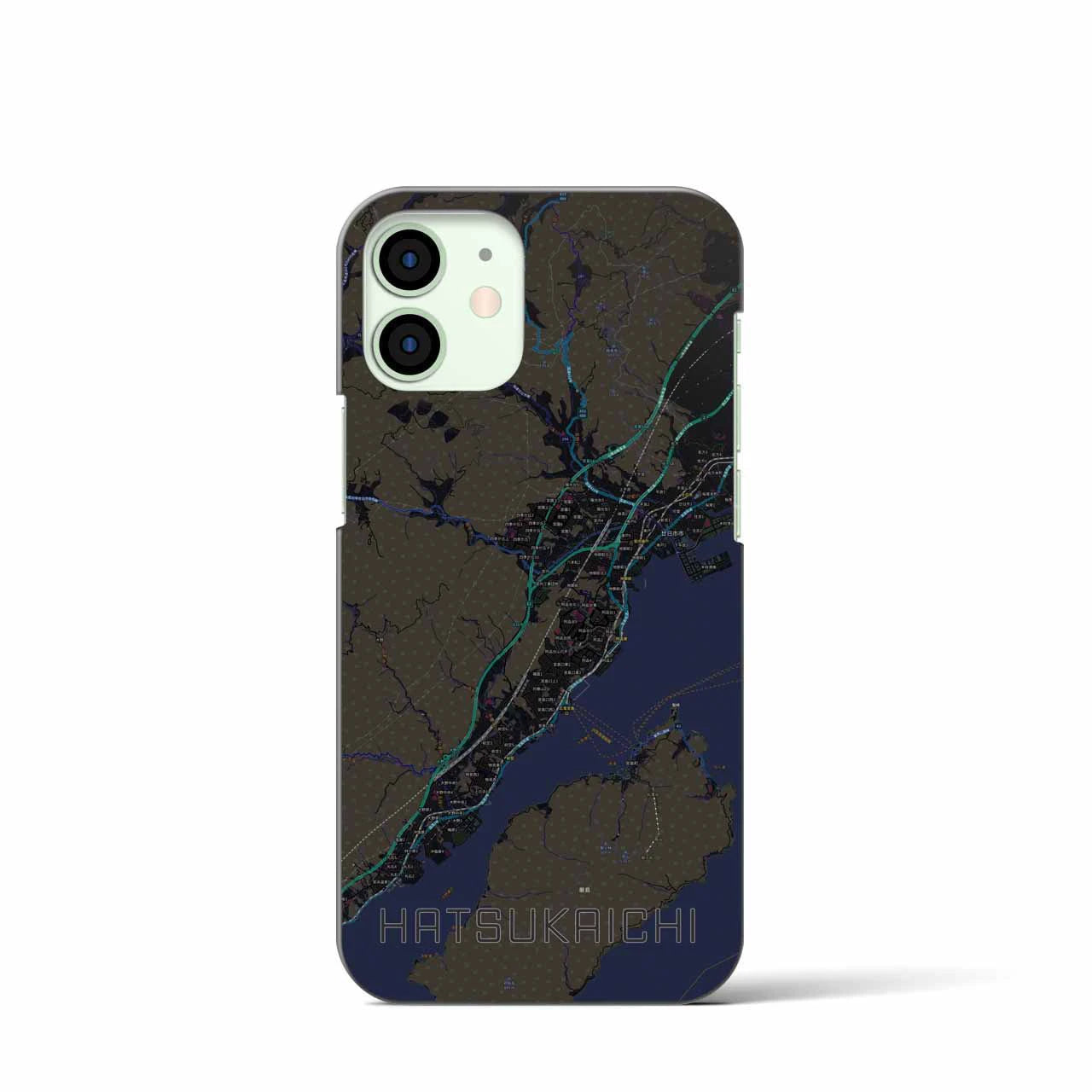 【廿日市(広島県)】地図柄iPhoneケース(バックカバータイプ)