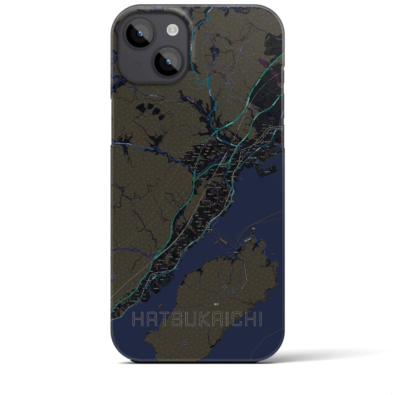 【廿日市(広島県)】地図柄iPhoneケース(バックカバータイプ)