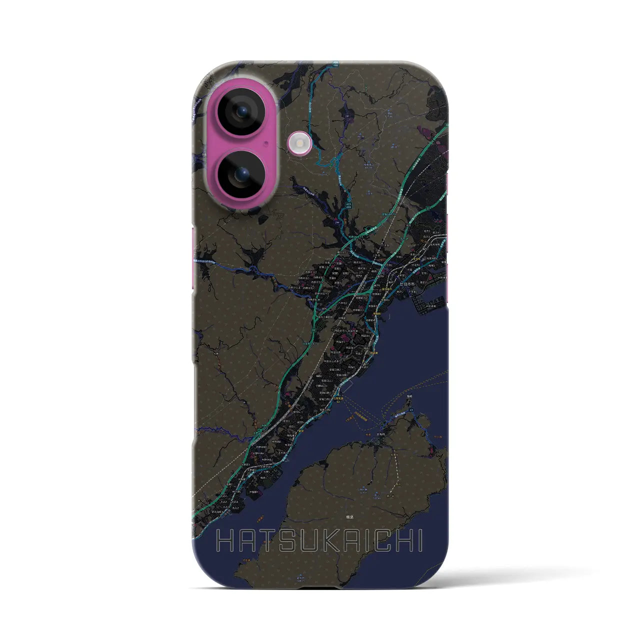 【廿日市(広島県)】地図柄iPhoneケース(バックカバータイプ)