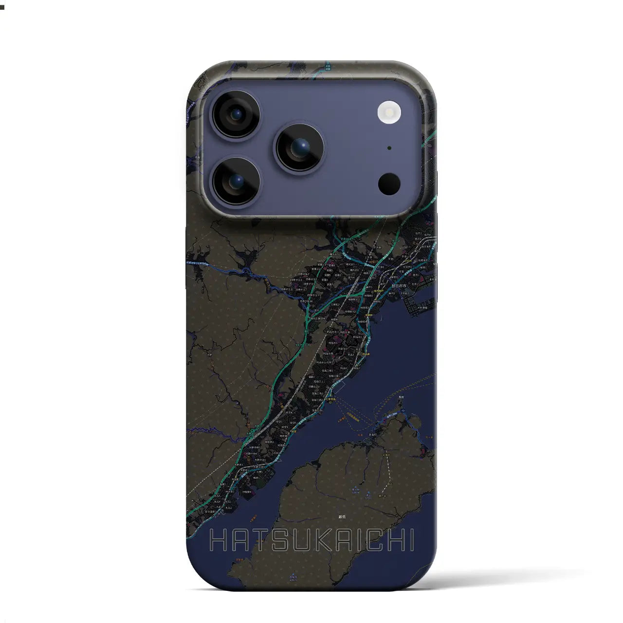 【廿日市(広島県)】地図柄iPhoneケース(バックカバータイプ)