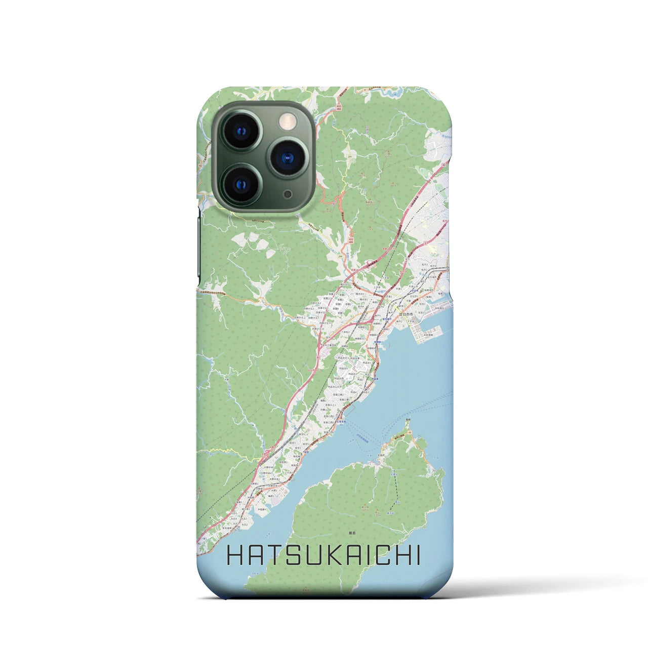【廿日市(広島県)】地図柄iPhoneケース(バックカバータイプ)