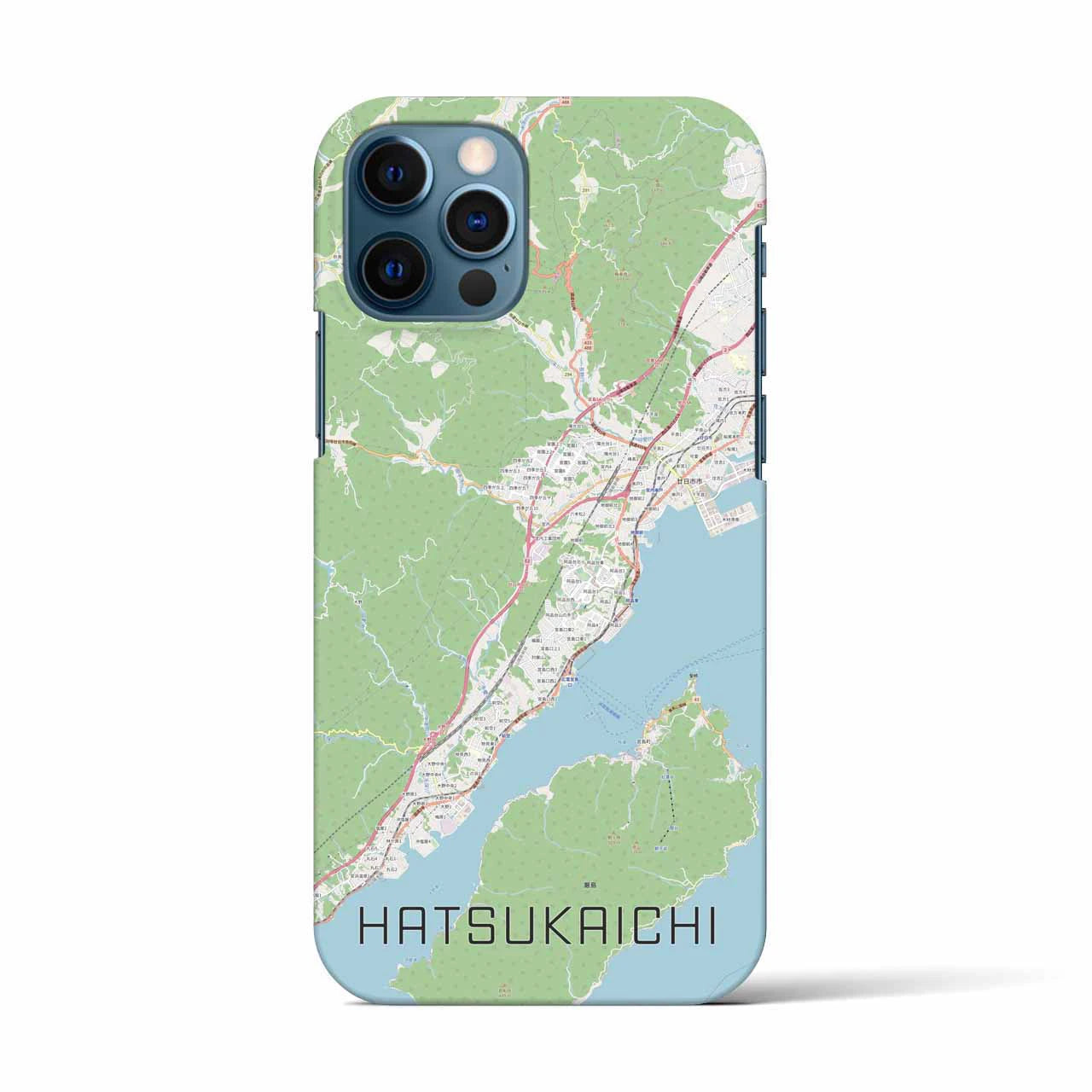 【廿日市(広島県)】地図柄iPhoneケース(バックカバータイプ)