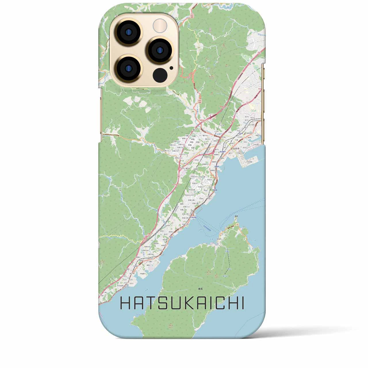 【廿日市(広島県)】地図柄iPhoneケース(バックカバータイプ)