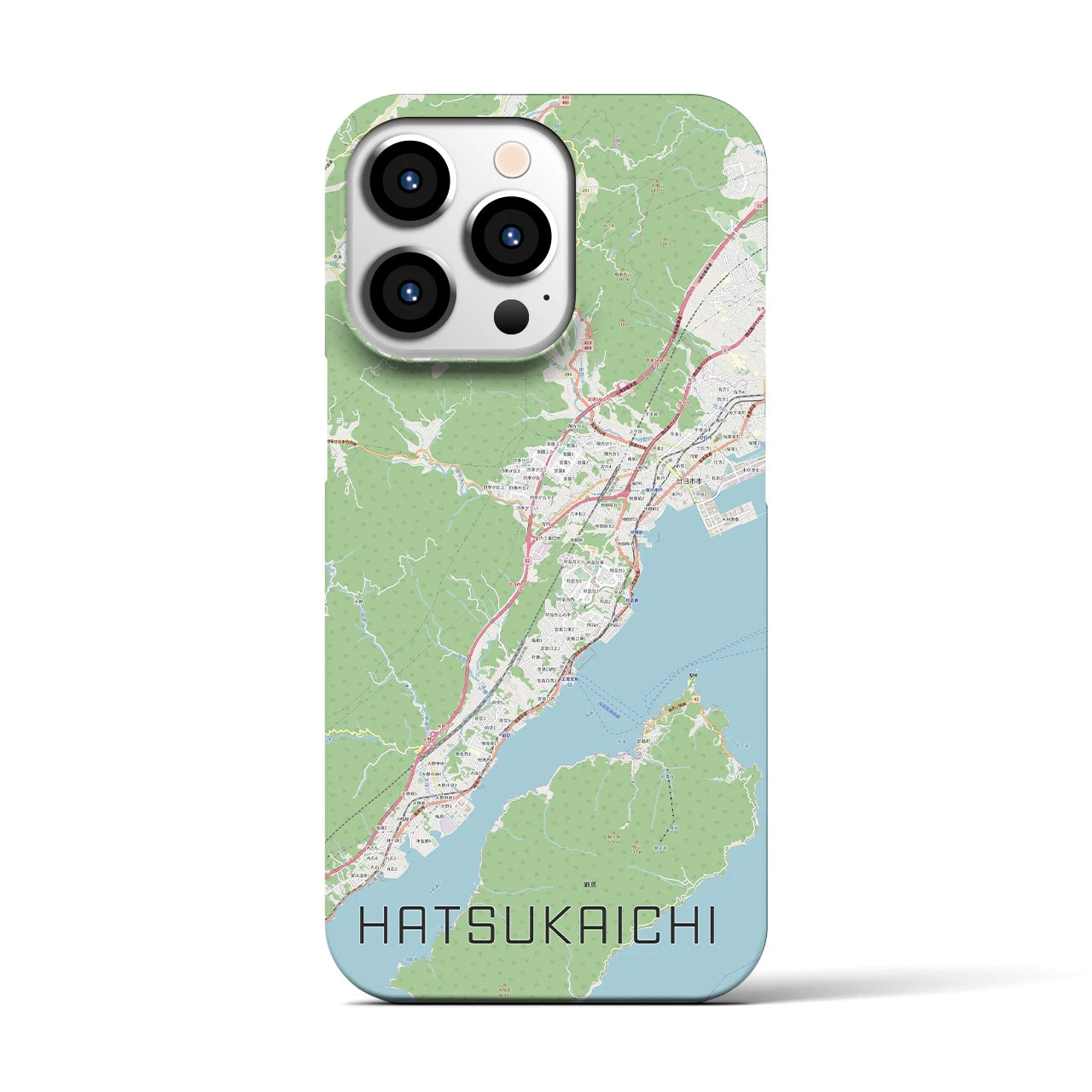 【廿日市(広島県)】地図柄iPhoneケース(バックカバータイプ)