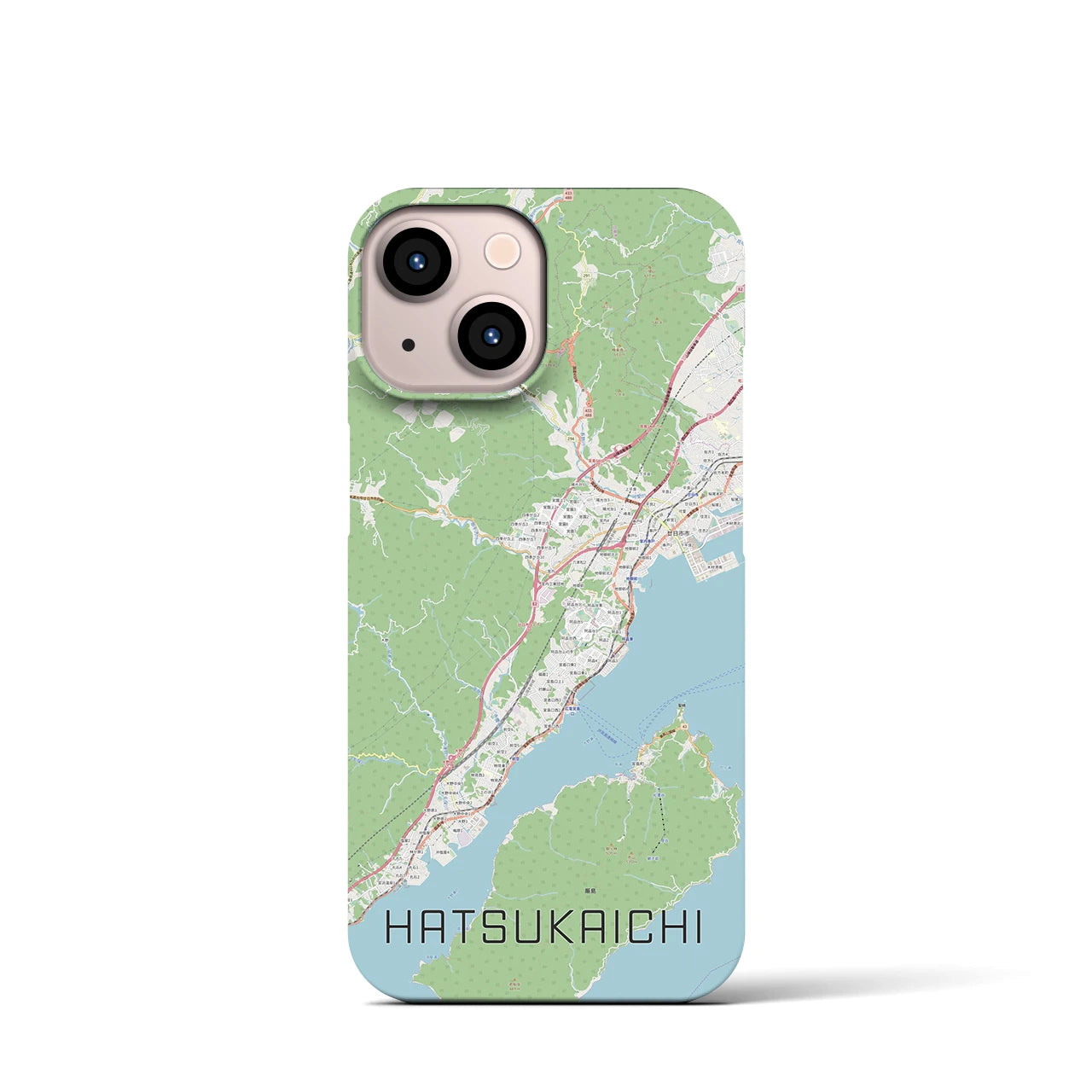 【廿日市(広島県)】地図柄iPhoneケース(バックカバータイプ)