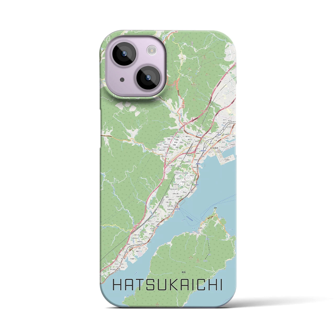 【廿日市(広島県)】地図柄iPhoneケース(バックカバータイプ)