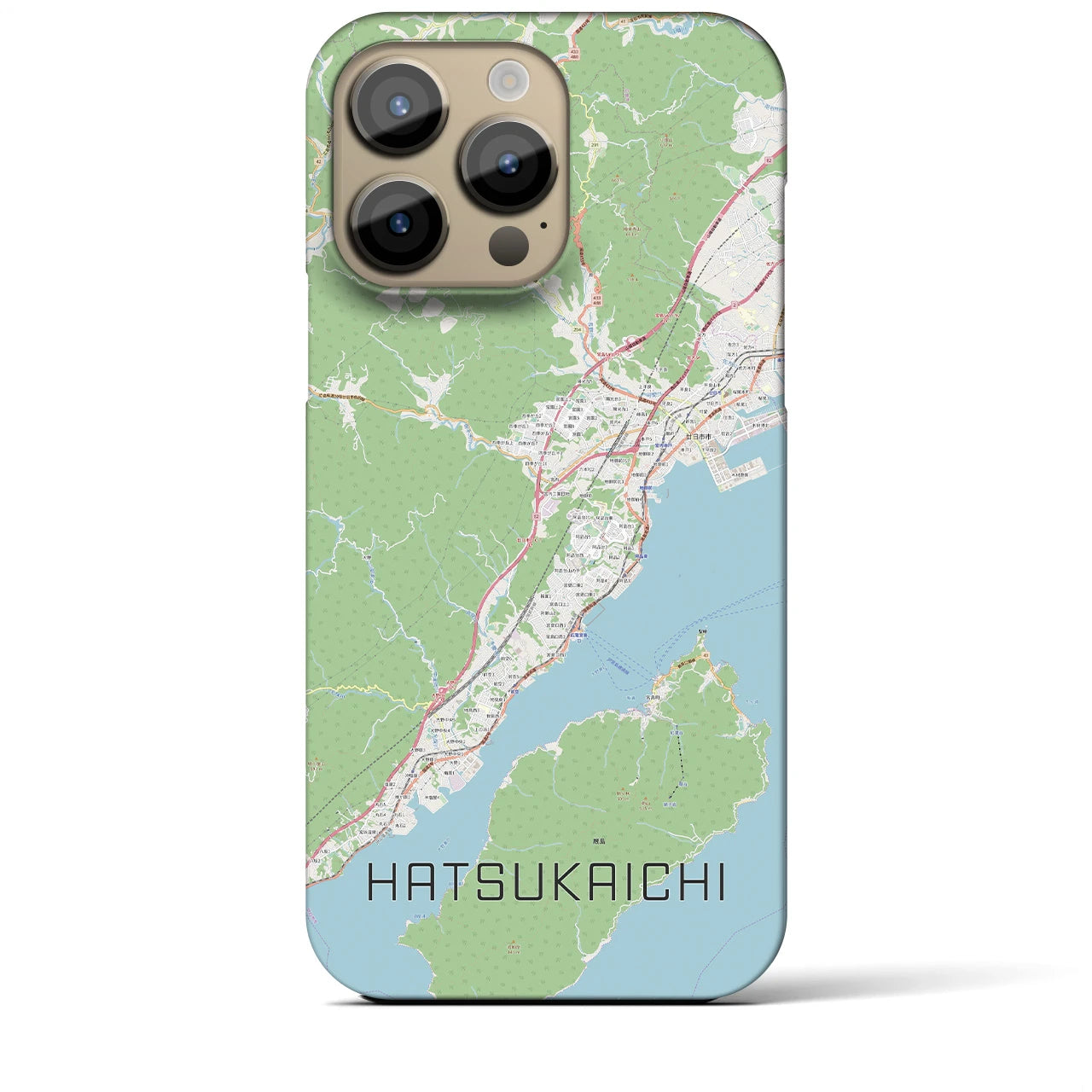 【廿日市(広島県)】地図柄iPhoneケース(バックカバータイプ)