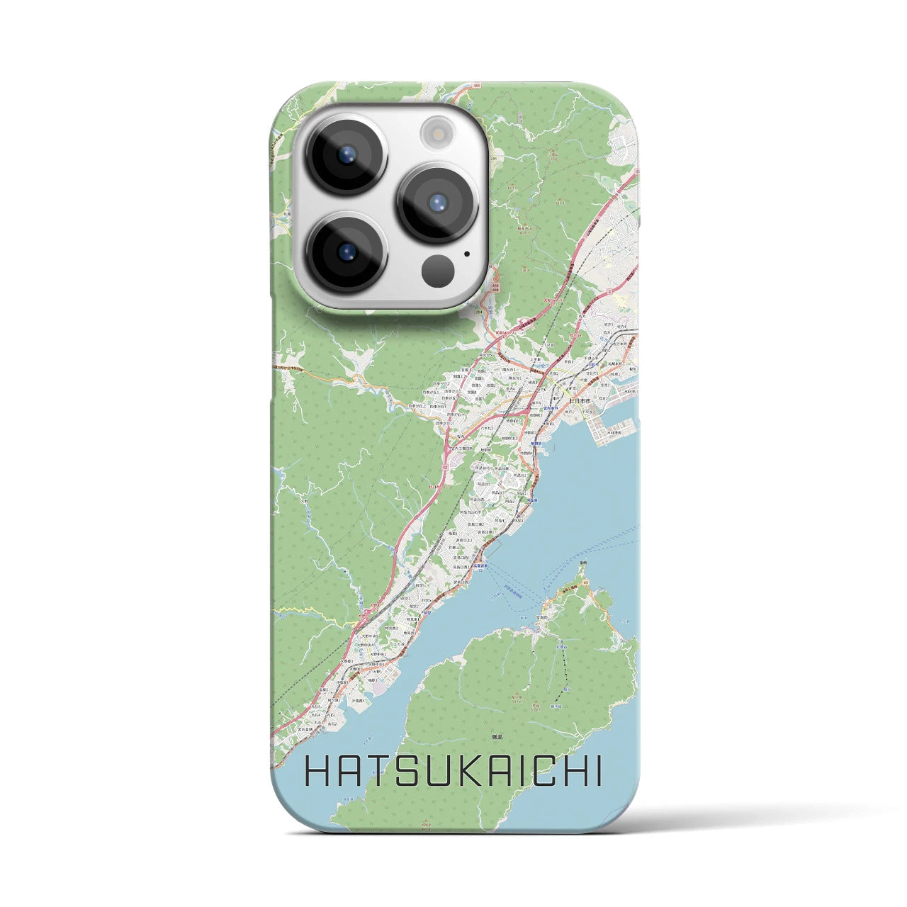 【廿日市(広島県)】地図柄iPhoneケース(バックカバータイプ)