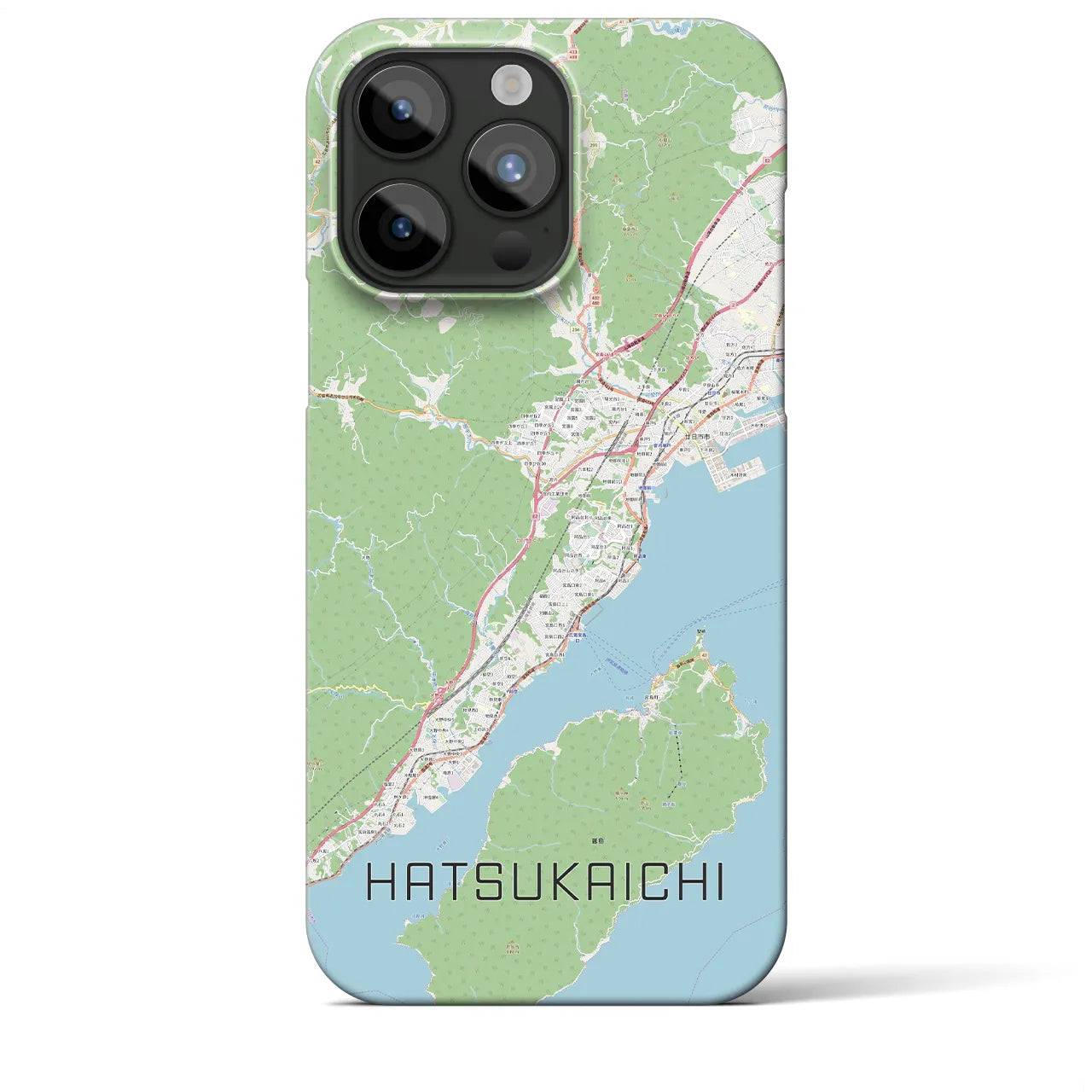 【廿日市(広島県)】地図柄iPhoneケース(バックカバータイプ)