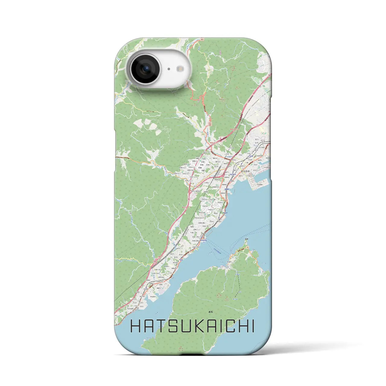 【廿日市(広島県)】地図柄iPhoneケース(バックカバータイプ)