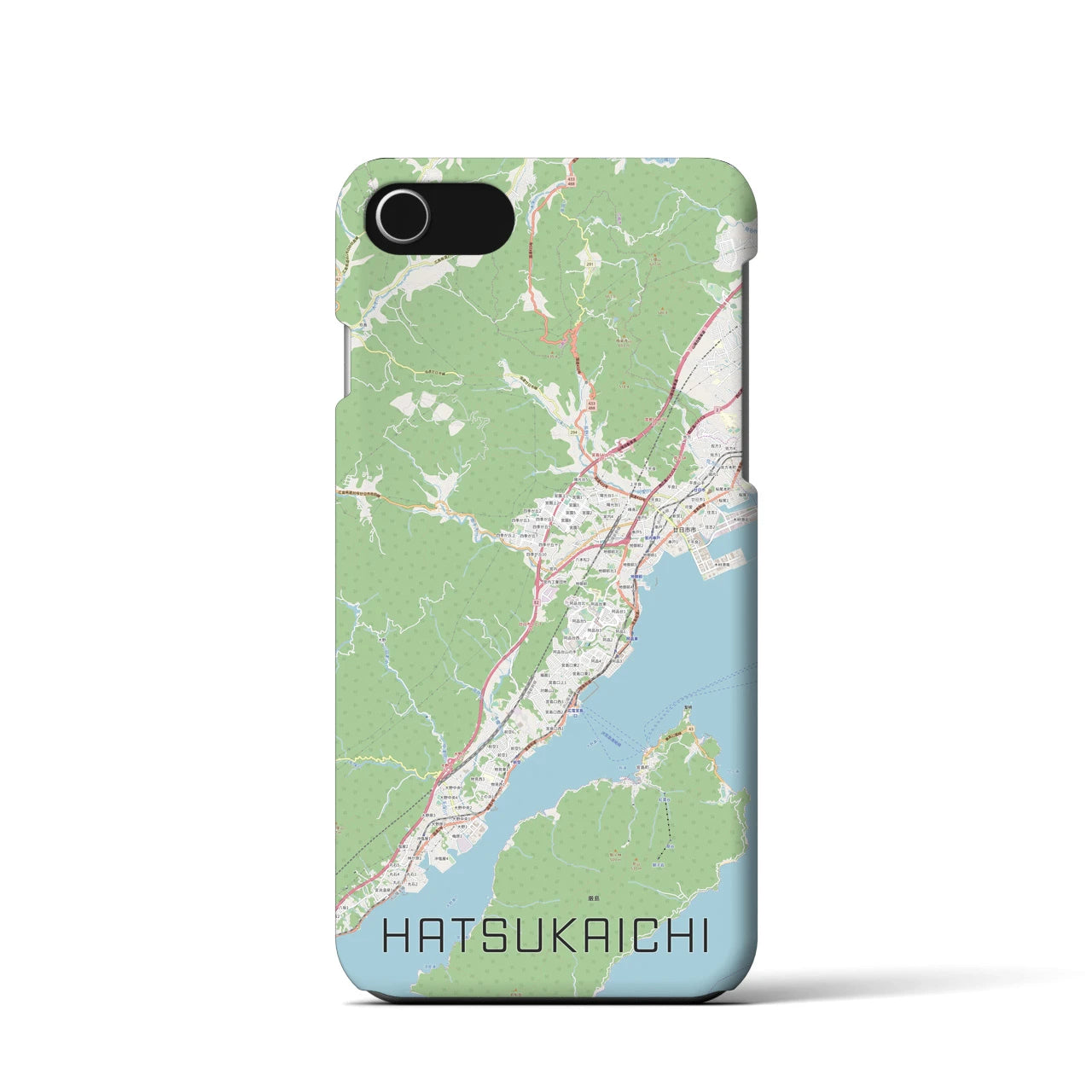 【廿日市(広島県)】地図柄iPhoneケース(バックカバータイプ)