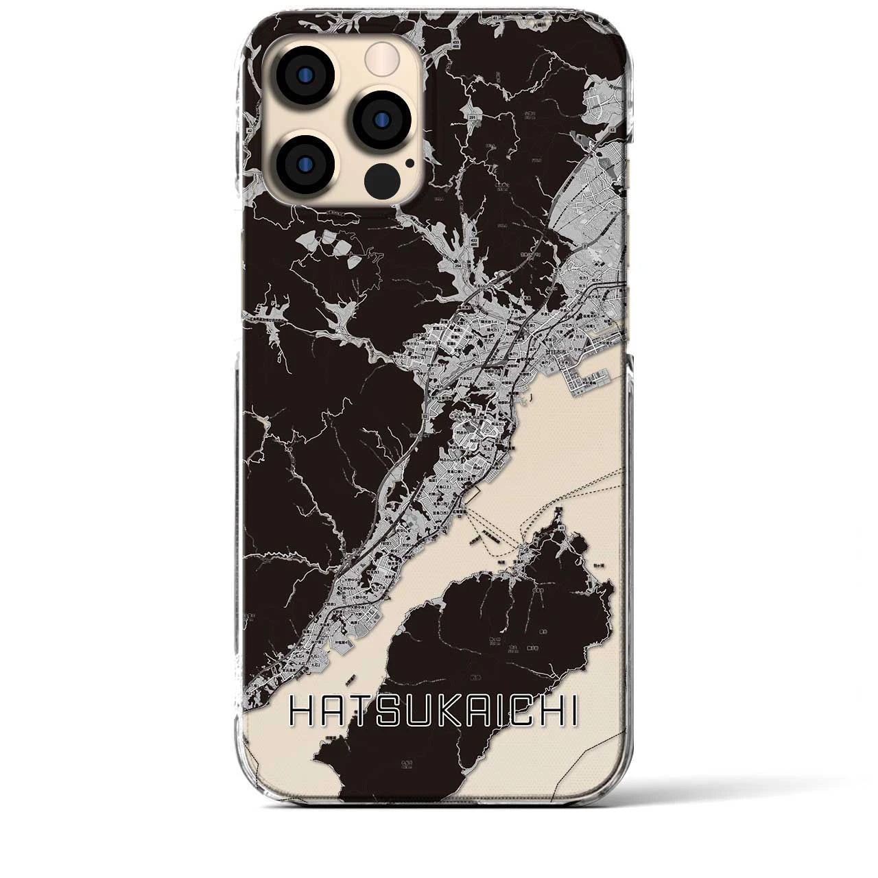 【廿日市(広島県)】地図柄iPhoneケース(クリアタイプ)