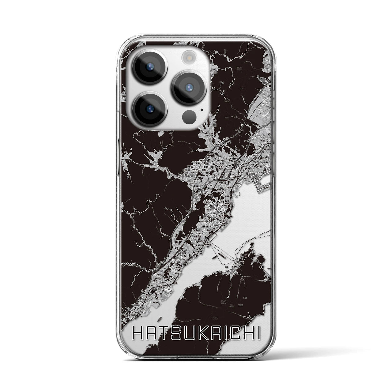 【廿日市(広島県)】地図柄iPhoneケース(クリアタイプ)