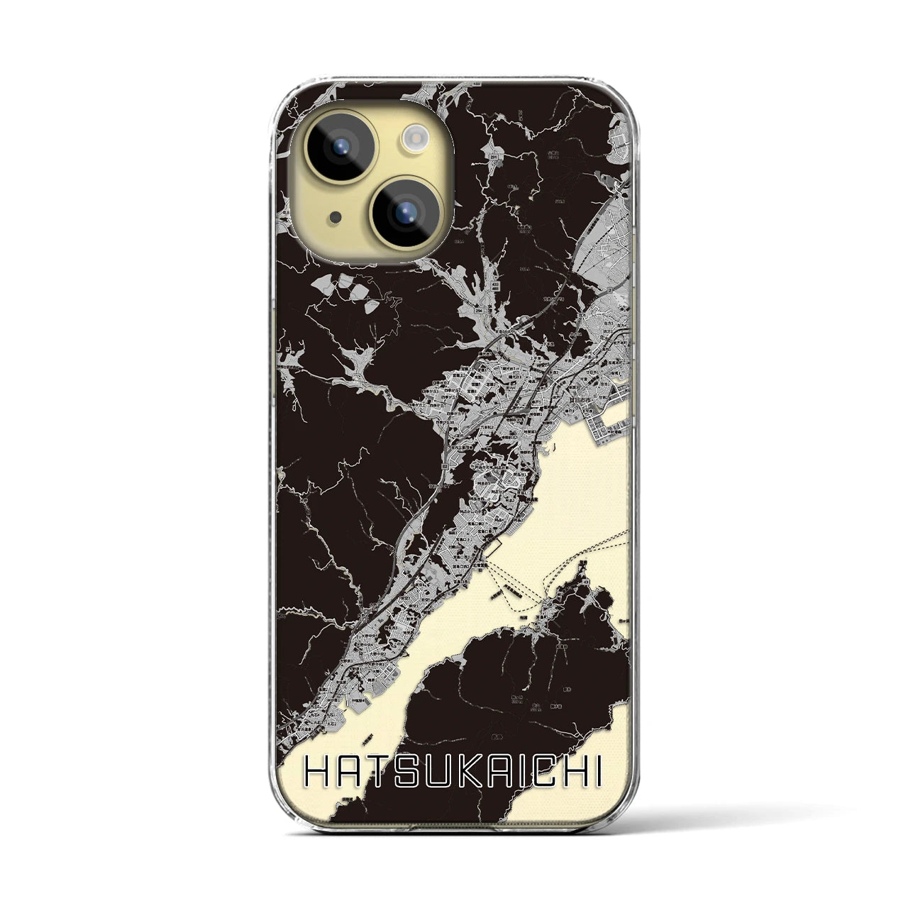 【廿日市(広島県)】地図柄iPhoneケース(クリアタイプ)