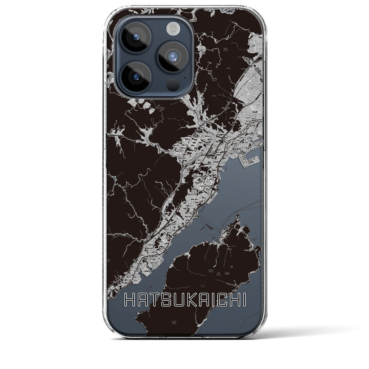 【廿日市(広島県)】地図柄iPhoneケース(クリアタイプ)