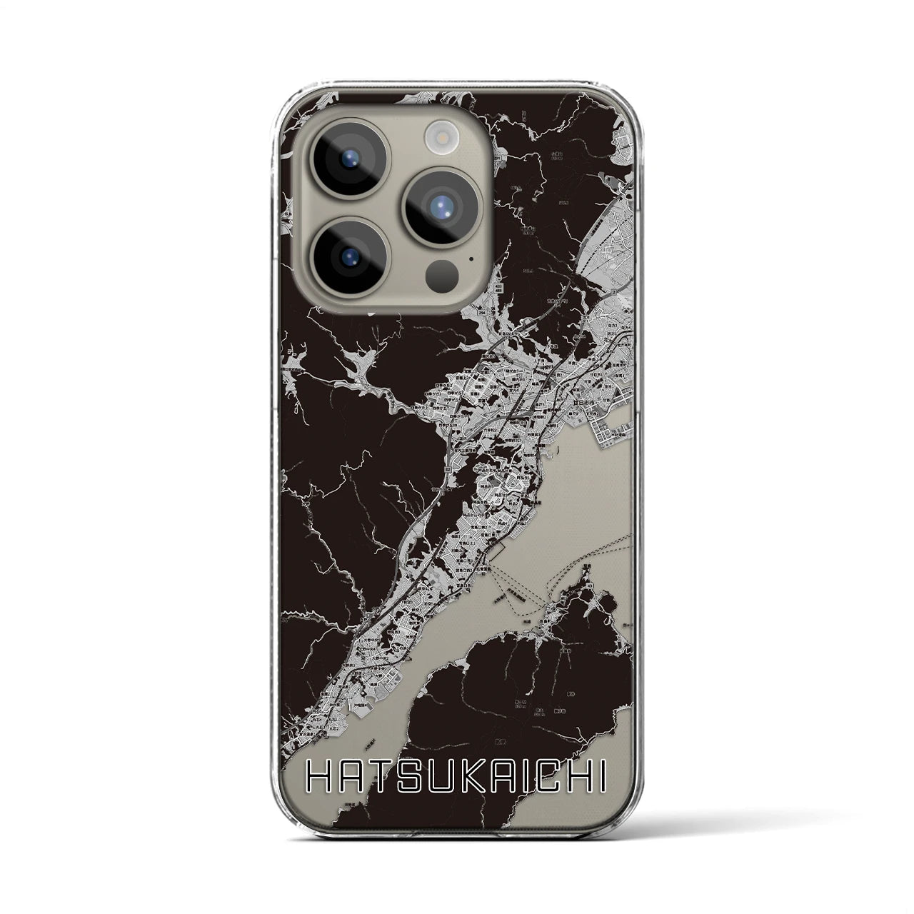 【廿日市(広島県)】地図柄iPhoneケース(クリアタイプ)