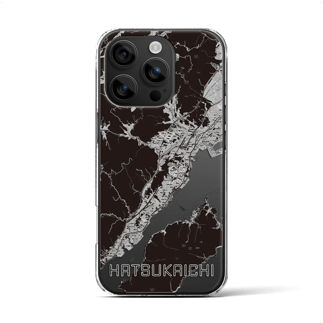 【廿日市(広島県)】地図柄iPhoneケース(クリアタイプ)