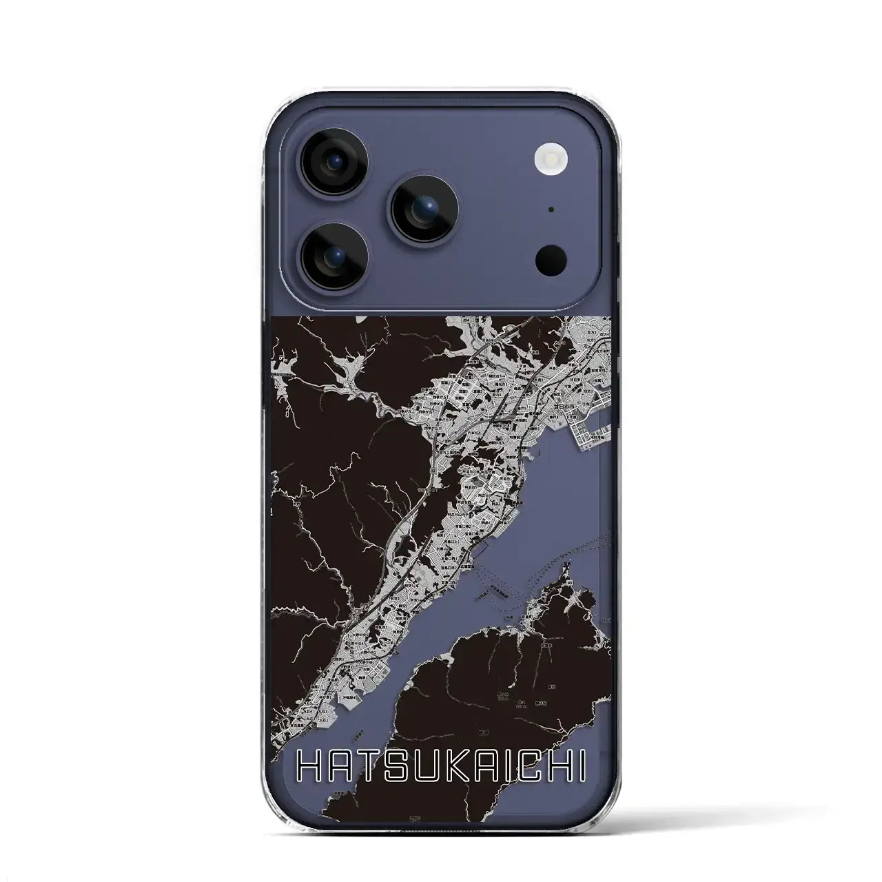 【廿日市(広島県)】地図柄iPhoneケース(クリアタイプ)