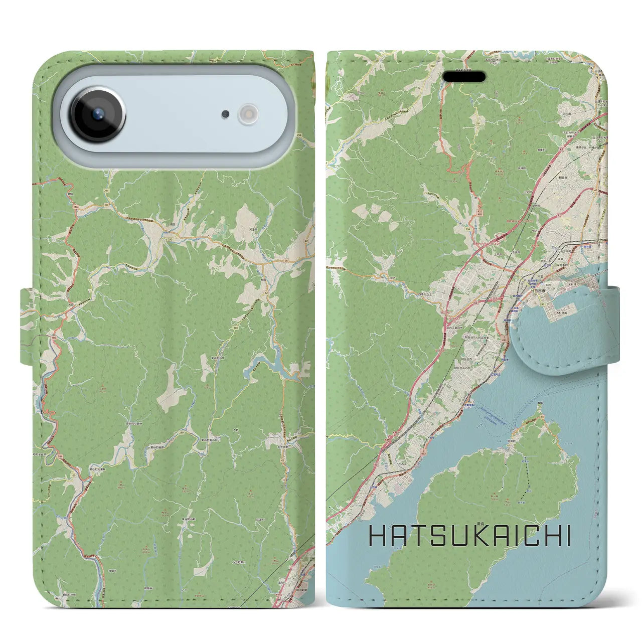 【廿日市(広島県)】地図柄iPhoneケース(手帳タイプ)