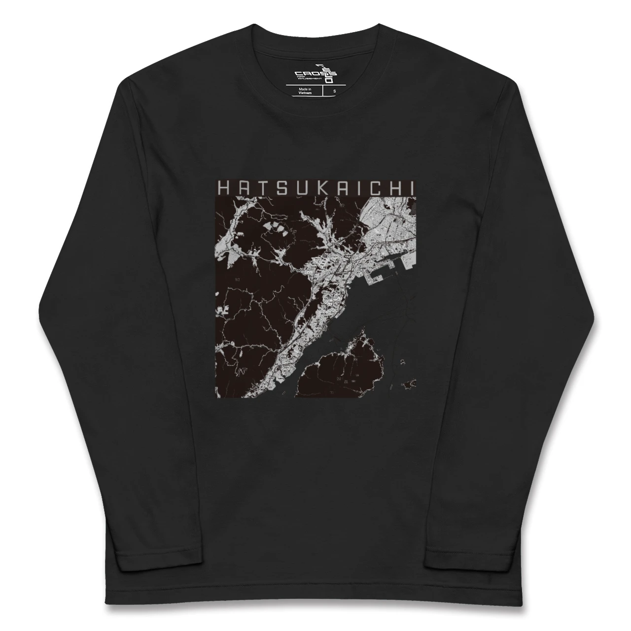 【廿日市(広島県)】地図柄ロングスリーブTシャツ