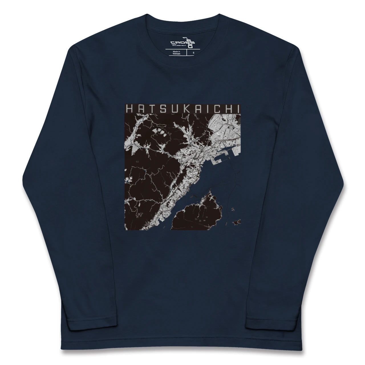 【廿日市(広島県)】地図柄ロングスリーブTシャツ