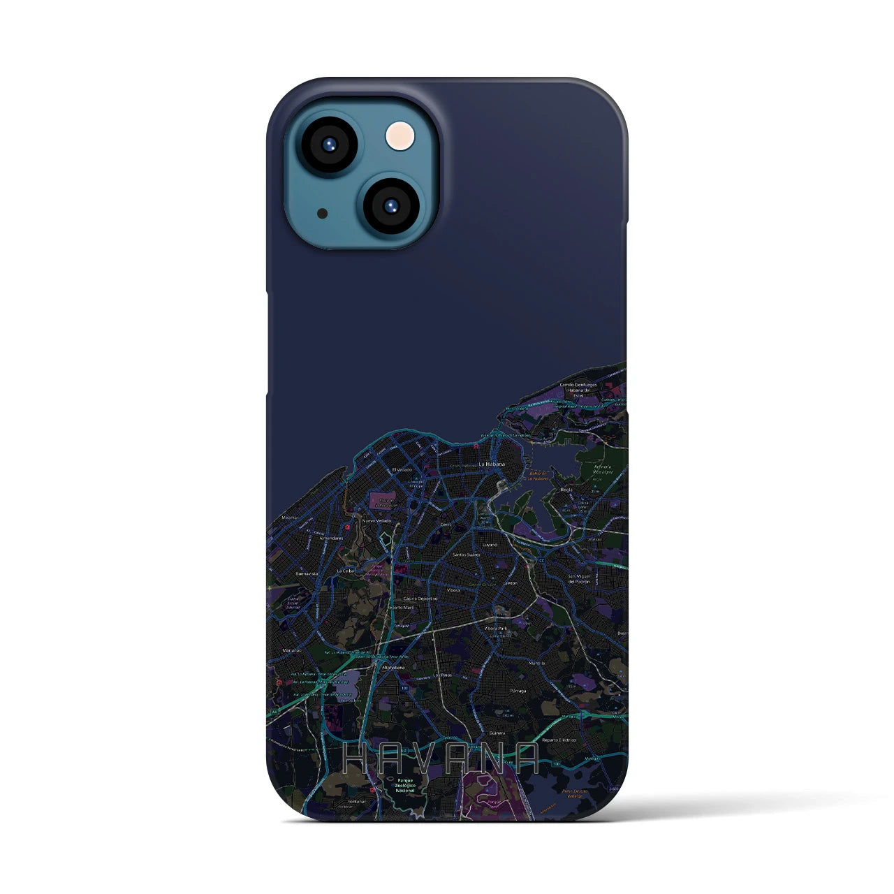 【ハバナ(キューバ)】地図柄iPhoneケース(バックカバータイプ)