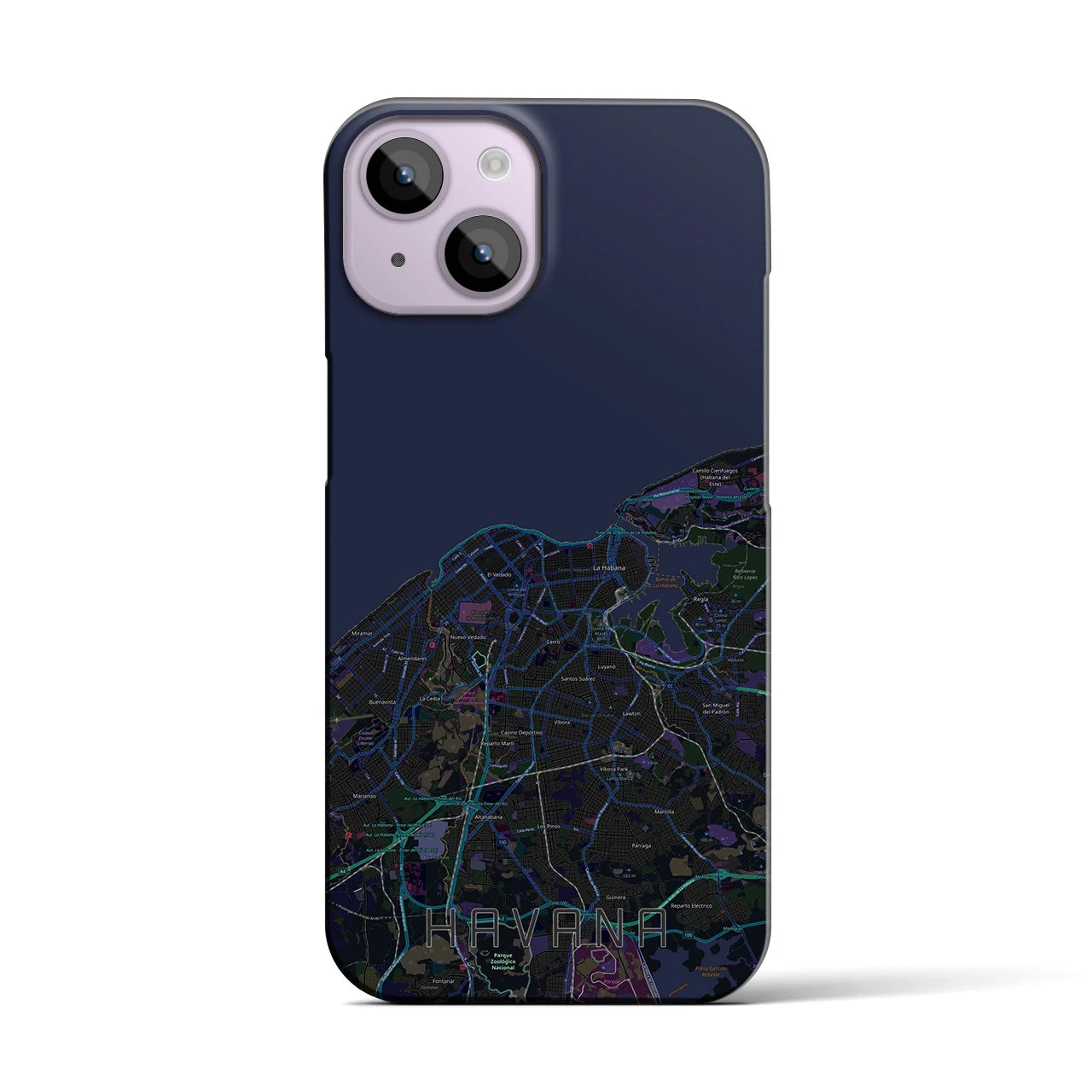 【ハバナ(キューバ)】地図柄iPhoneケース(バックカバータイプ)