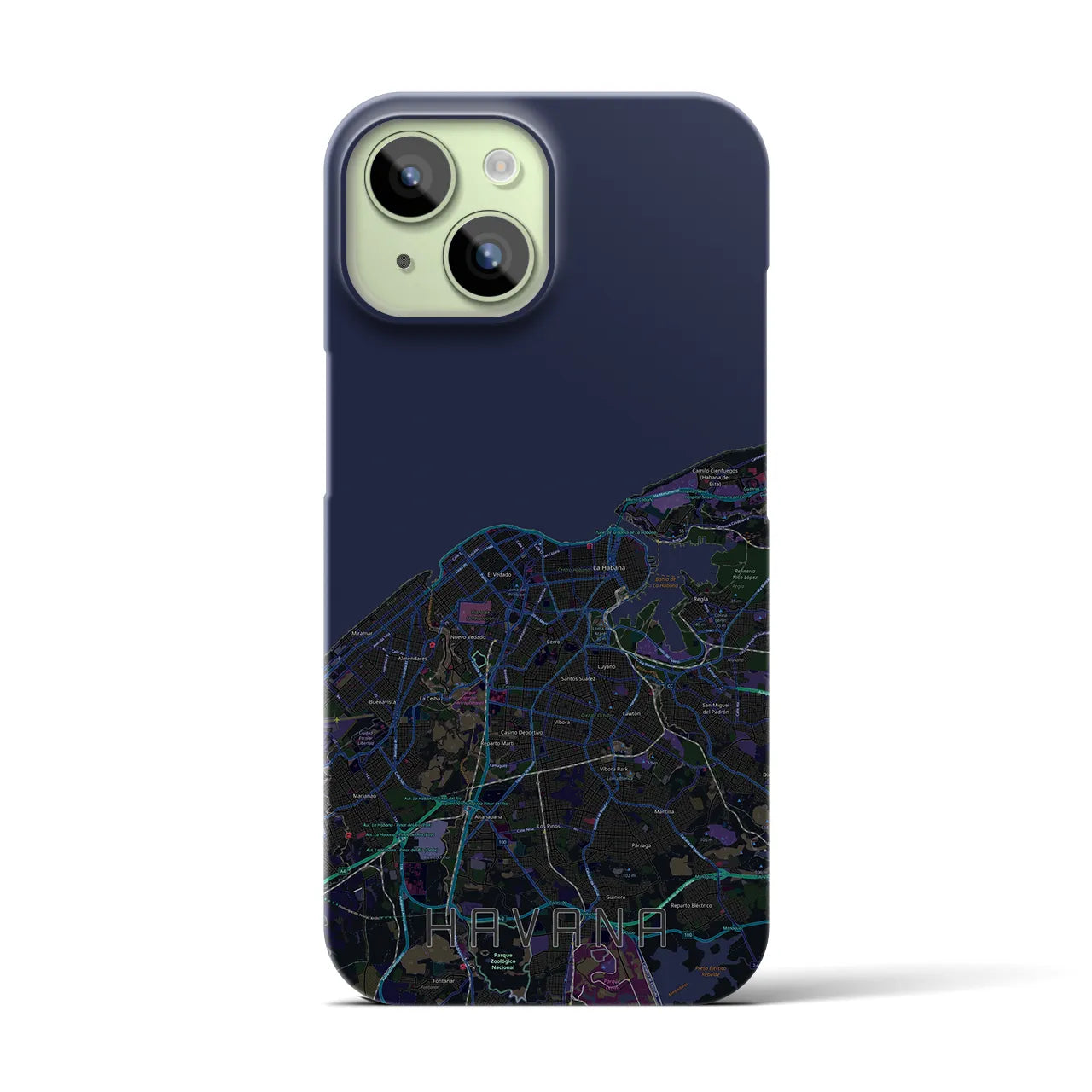 【ハバナ(キューバ)】地図柄iPhoneケース(バックカバータイプ)