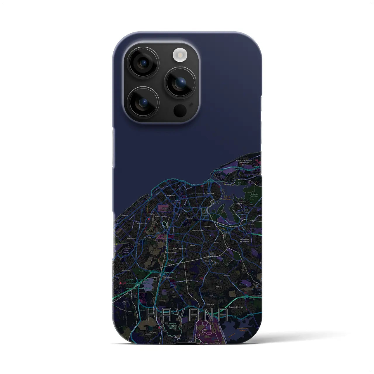 【ハバナ(キューバ)】地図柄iPhoneケース(バックカバータイプ)