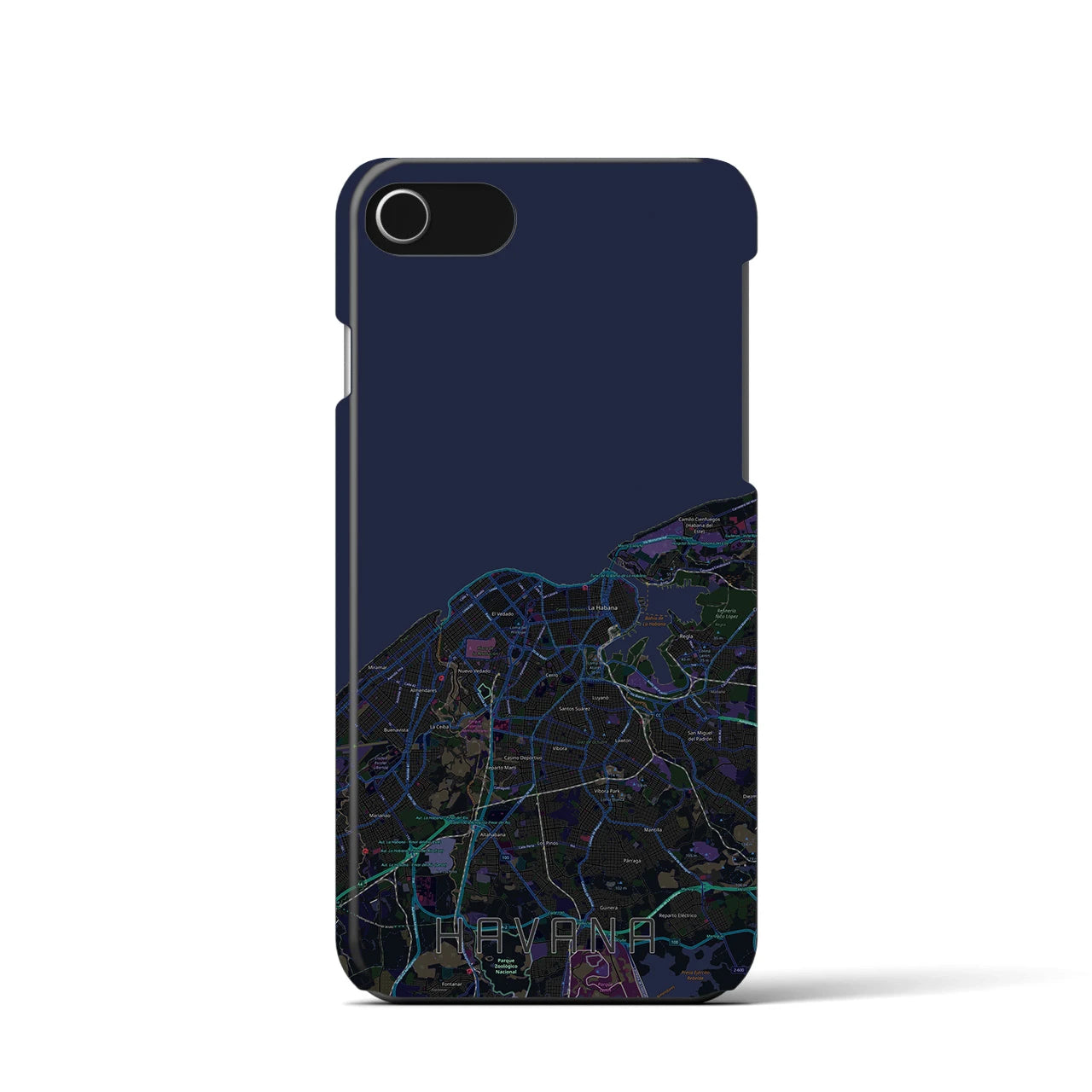【ハバナ(キューバ)】地図柄iPhoneケース(バックカバータイプ)