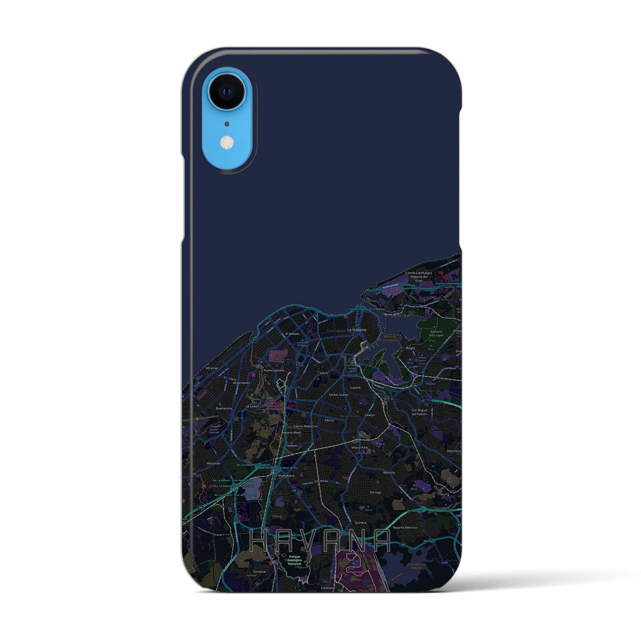 【ハバナ(キューバ)】地図柄iPhoneケース(バックカバータイプ)