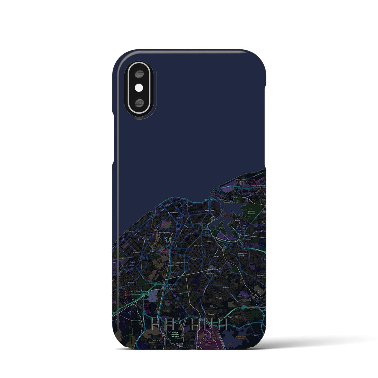 【ハバナ(キューバ)】地図柄iPhoneケース(バックカバータイプ)